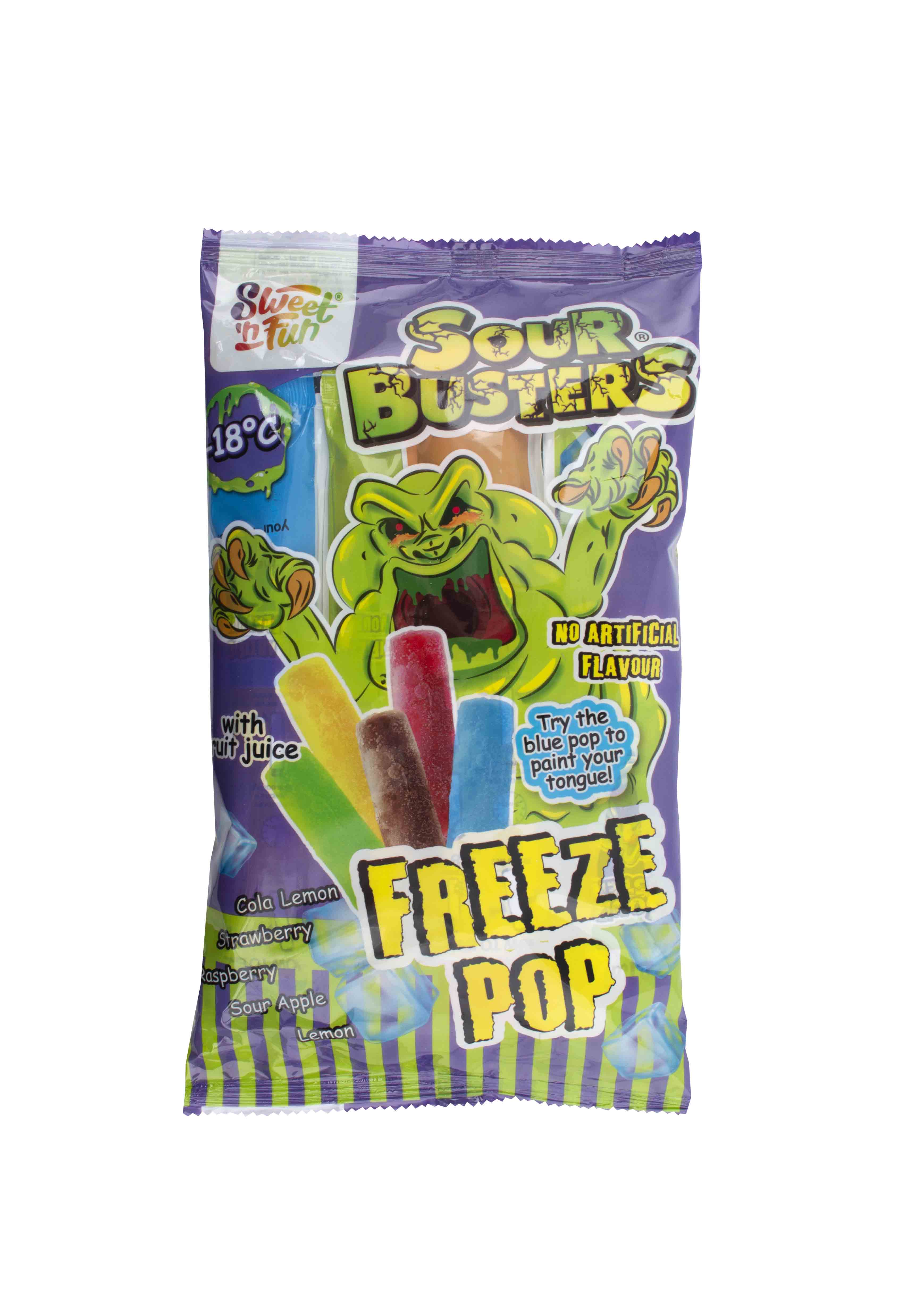 Sour Busters Freeze Pop Multipack 50ml - 10 ks
