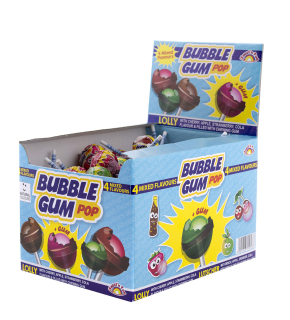 Bubble Gum Pop (box) Mix lízanka 15g