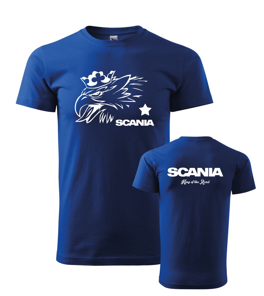 Tričko s potlačou Scania, S, kr.modrá