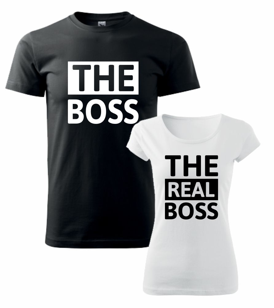 Tričká pre páry The Boss / The Real Boss, L+L