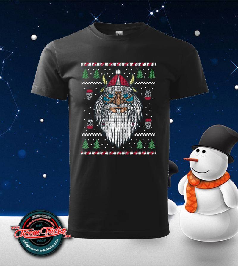 Tričko vianočné s potlačou Viking Santa