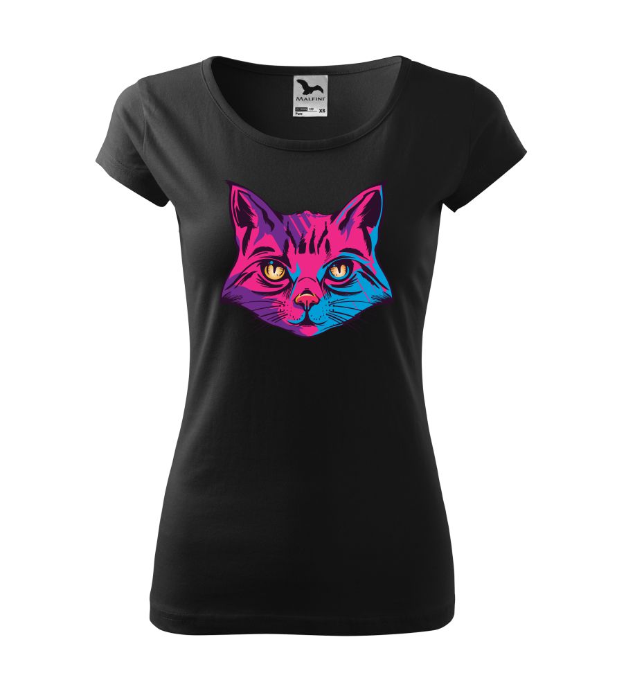 Dámske tričko s potlačou Cat color