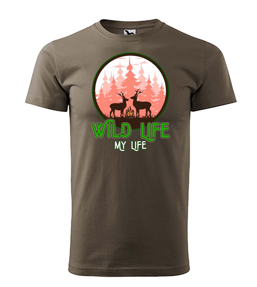 Poľovnícke tričko Wild Life - My Life