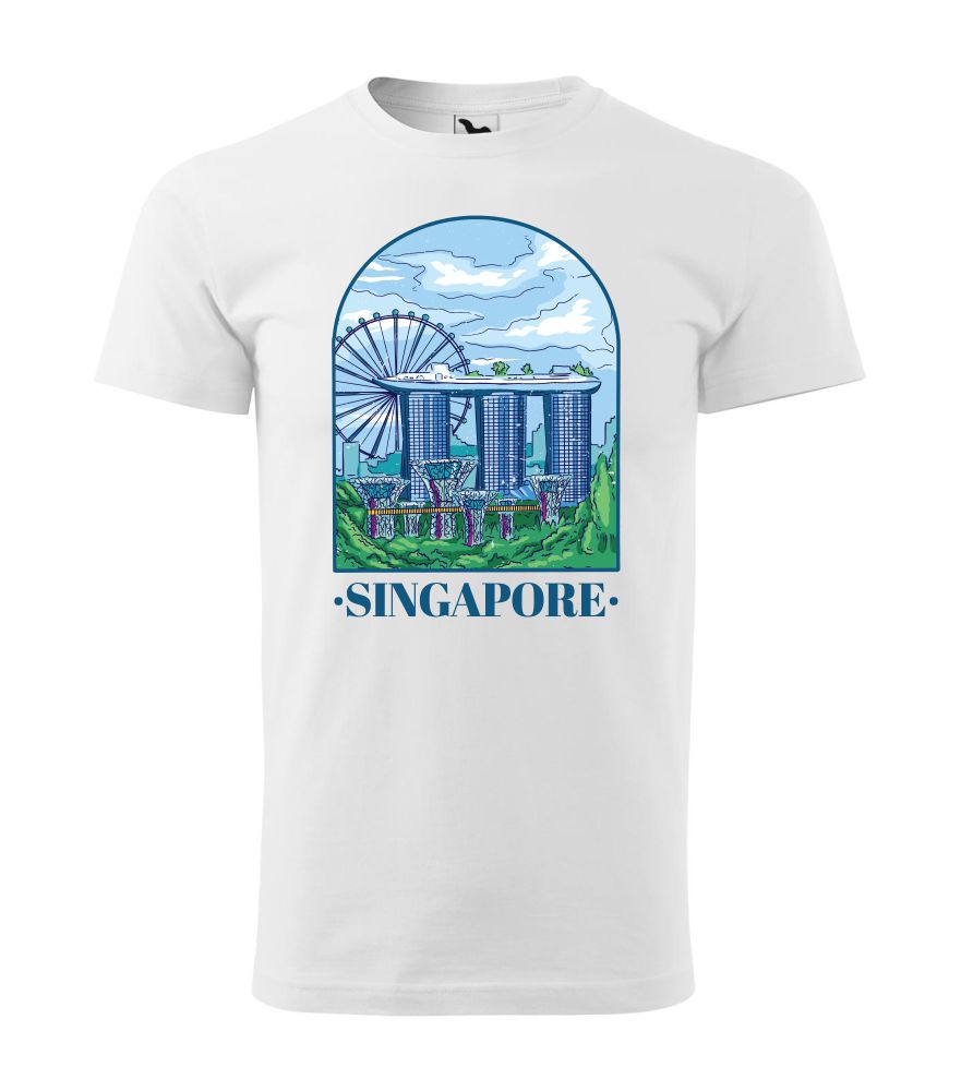 Tričko s potlačou Singapore