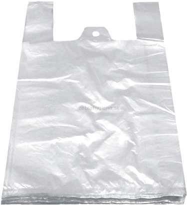 HDPE mikroténové tašky - biele Nosnosť: 6 kg