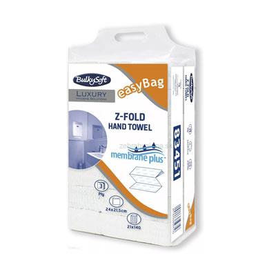 BulkySoft 83451 skladané utierky Z  biele kartón