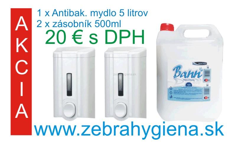SET 2x T11 B na tekuté mydlo 500 ml biely + mydlo 5litrov