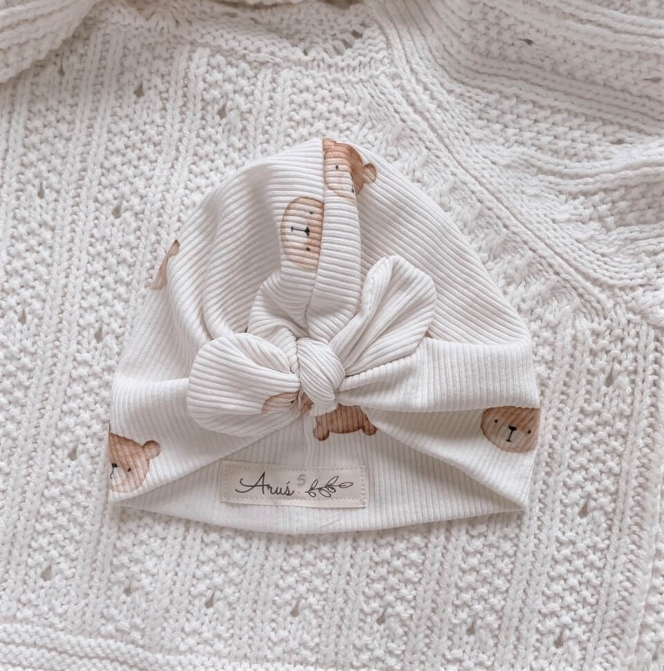 Dojčenský turban - čiapočka, Little teddy