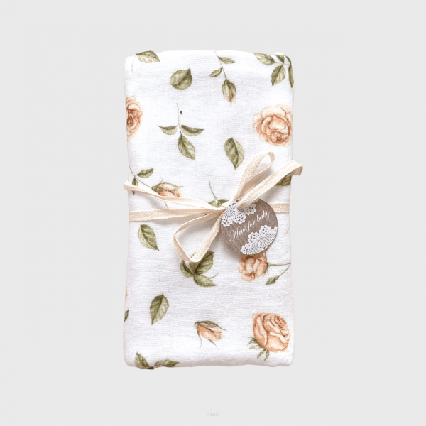 Zavinovacia mušelínová plienka Double Gauze, caramel garden