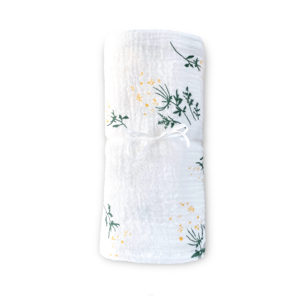 Zavinovacia mušelínová plienka Double Gauze, summer meadow
