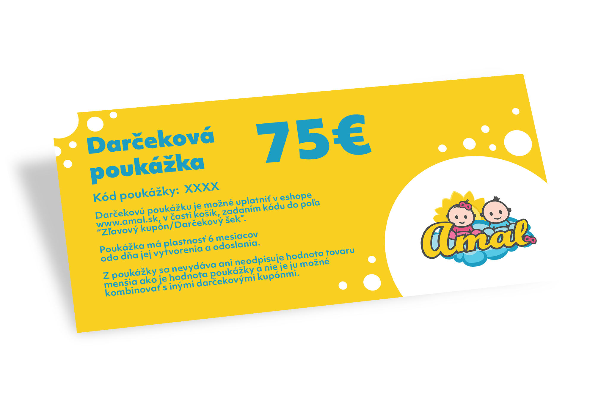 Darčeková poukážka v hodnote 75€ elektronická