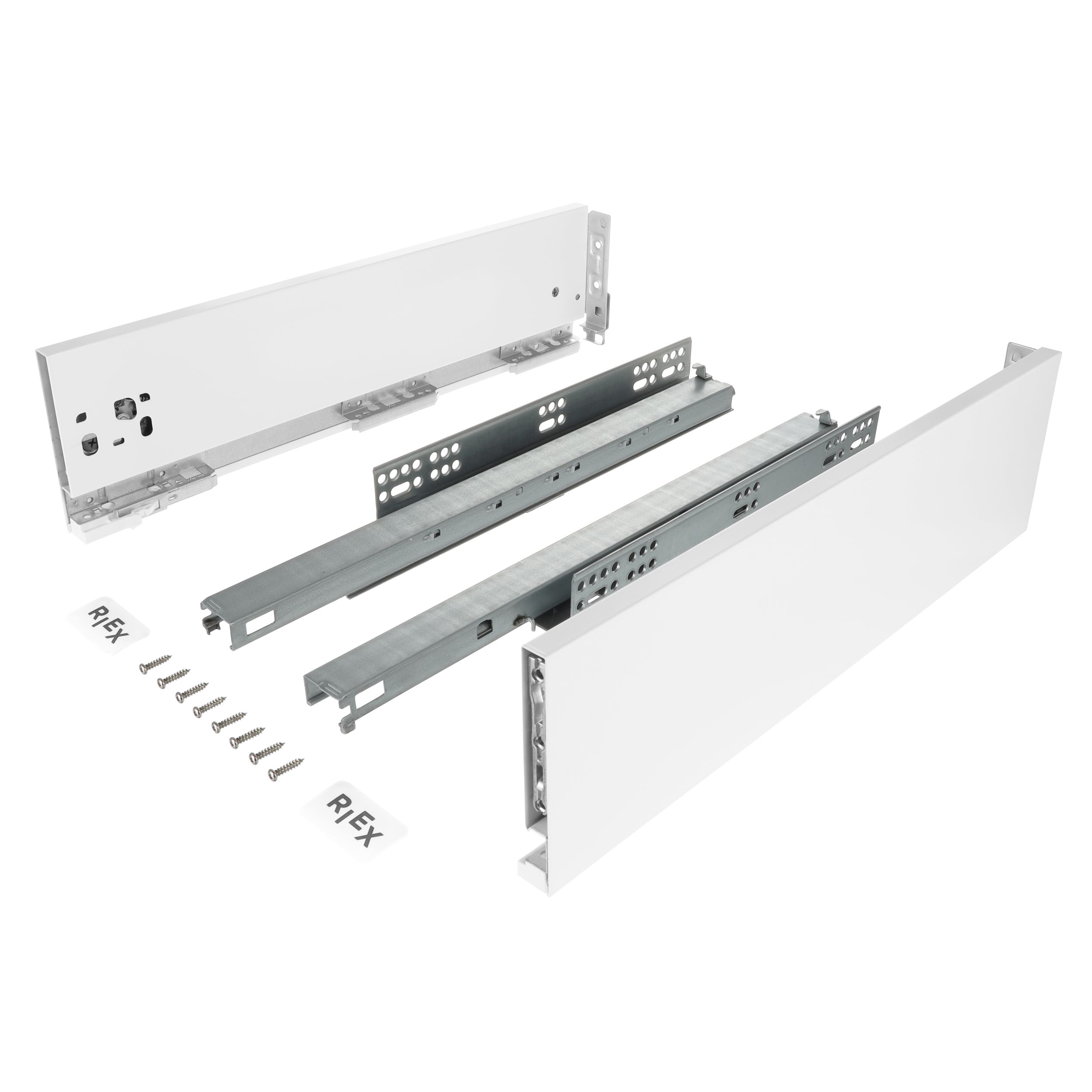 VYS RI Riex TRACK 1 výsuv s tlmením 450mm B H121 biely 40kg