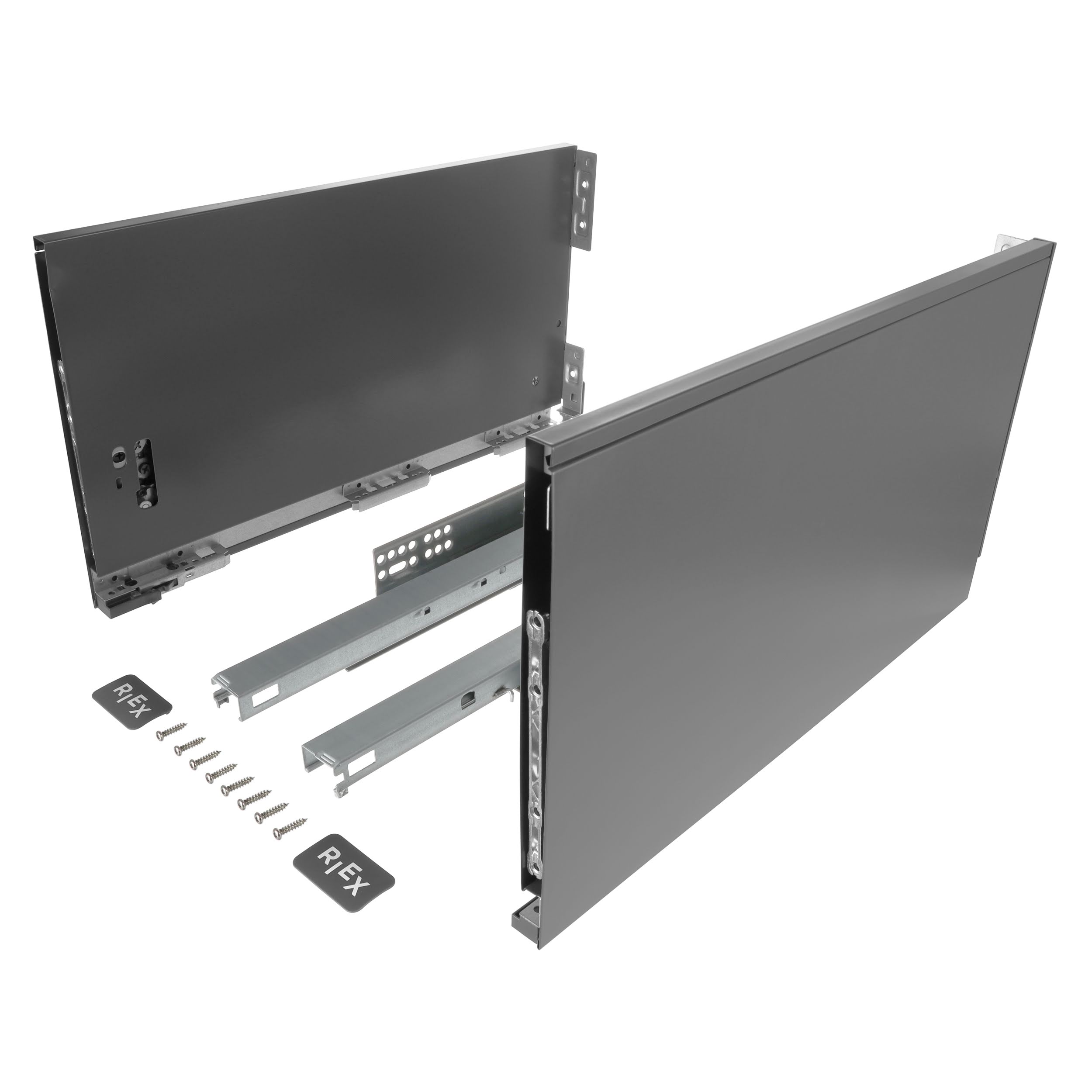 VYS RI Riex TRACK 2 výsuv s tlmením 450mm D H249 biely 40kg