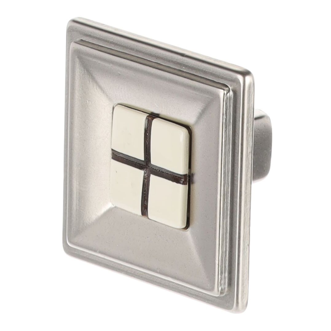UCH RI Citterio Giulio XR29 knopka, malý, matný nikel/ porcelán
