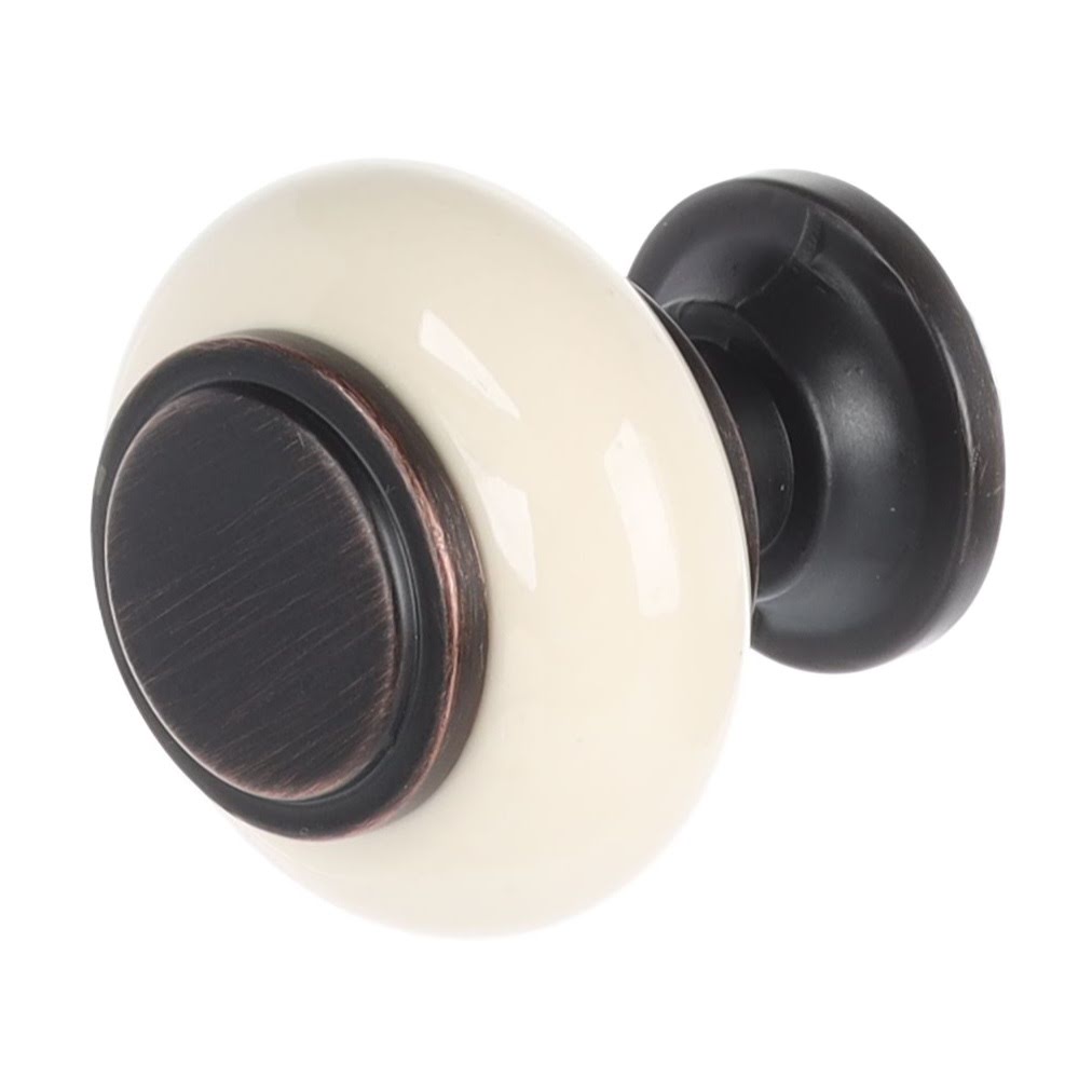 UCH RI RiexTouch XR22 knopka, patinovaná hnedá / porcelán