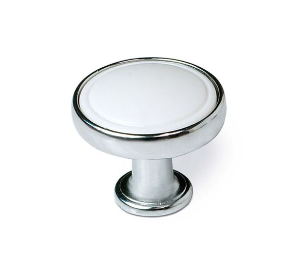 UCH AN 12310 knopka SIRO biela plast/chróm lesklý ZN1 A4 ø 30mm