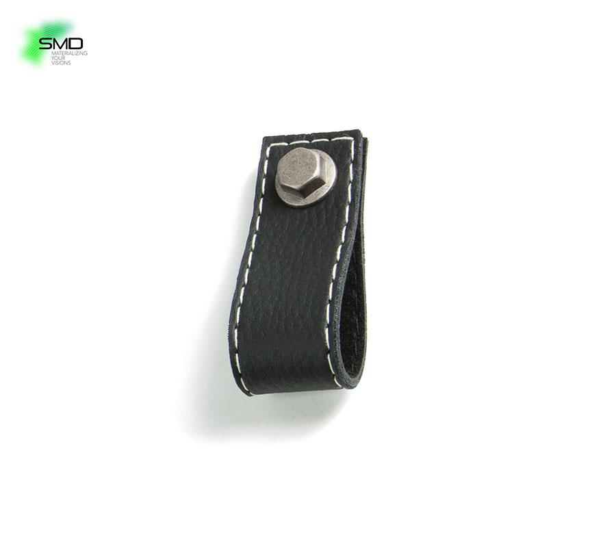 UCH AN 14413 knopka SIRO čierna imitácia kože AN12 74mm