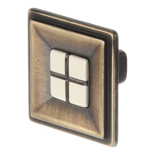 UCH RI Citterio Giulio XR29 knopka, veľký, 32 mm, matný bronz/ porcelán