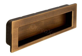UCH AN 14952 úchytka SIRO mosadz ručne brúsená ZN79 k zadlabaniu 146mm