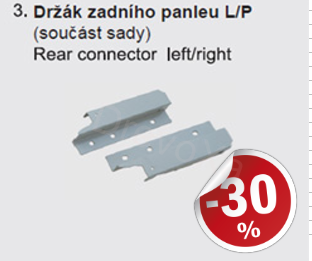 VYS WIRELI BOX držiak chrbta so zvýšeným relingom šedý
