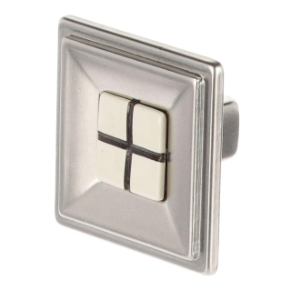 UCH RI Citterio Giulio XR29 knopka, malý, matný nikel/ porcelán
