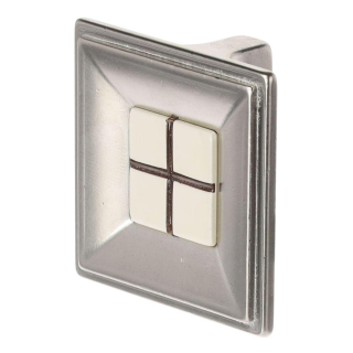 UCH RI Citterio Giulio XR29 knopka veľký, 32 mm, matný nikel/ porcelán