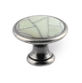 UCH AN 12942 knopka SIRO starostrieborná/porcelán crack ZN29 PC5 ø 29mm