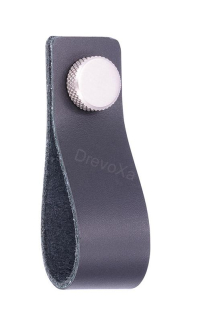 UCH AN 12054 knopka SIRO čierna pravá koža LE5 ZN27 76mm