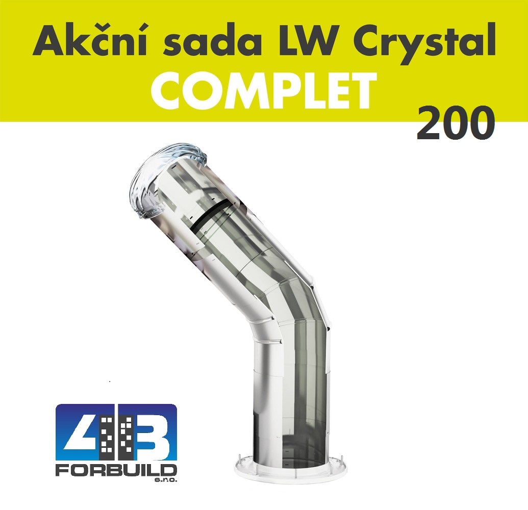 Svetlovod LIGHTWAY Crystal 200 pre hladkú krytinu - komplet sada