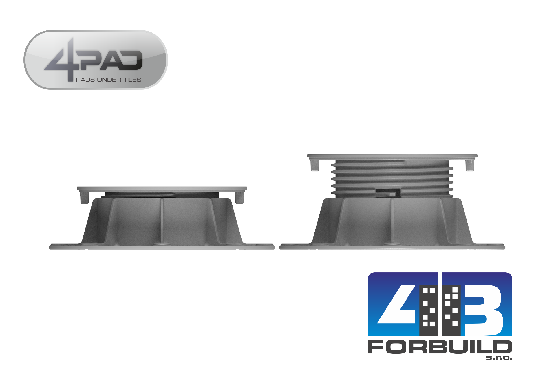 FORPAD / 4PAD EASY E3 - terč pod dlažbu nastaviteľný ( 52 - 81 mm)