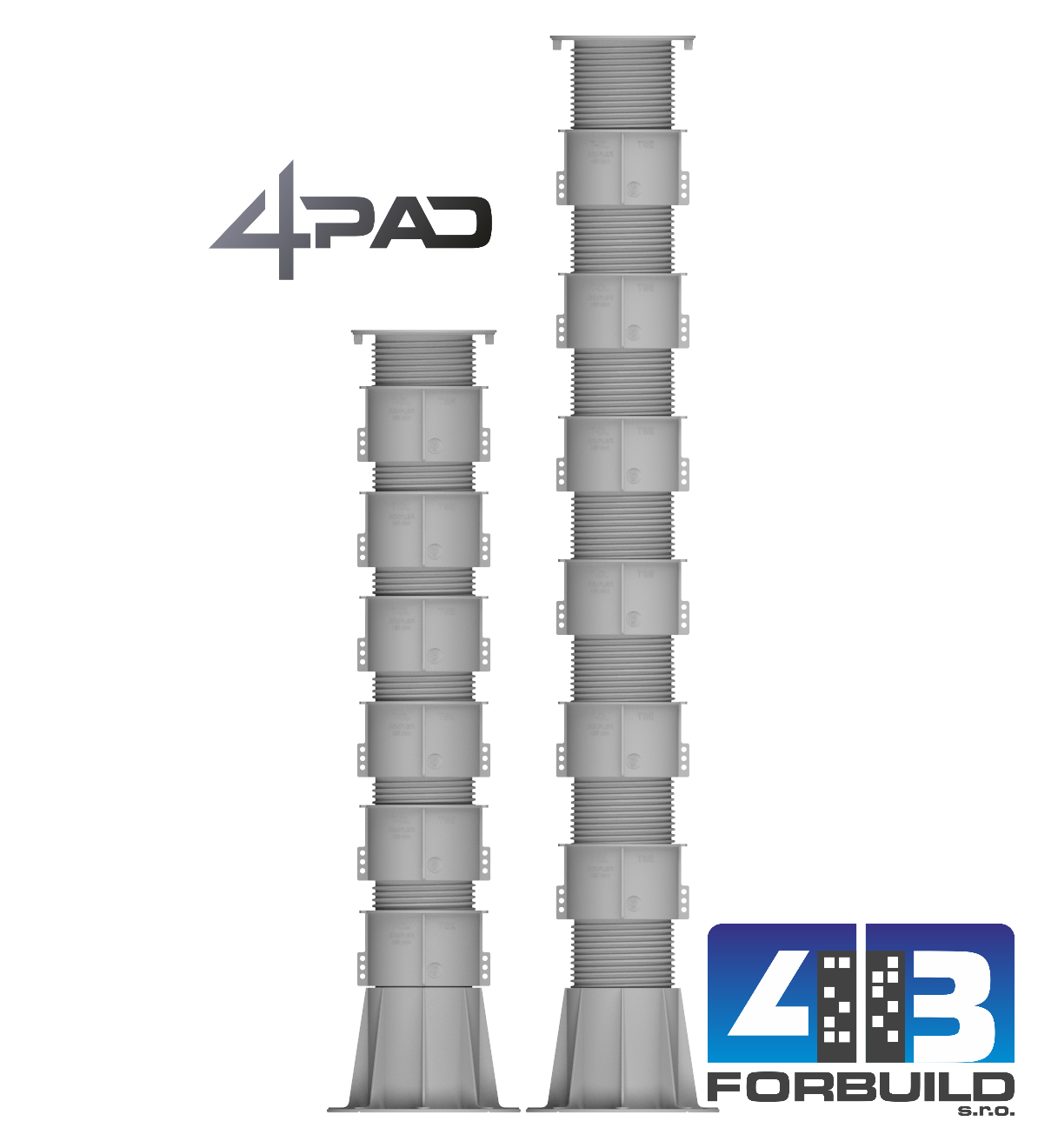 4PAD EASY E12 - terč pod dlažbu nastaviteľný ( 786 - 1083 mm )