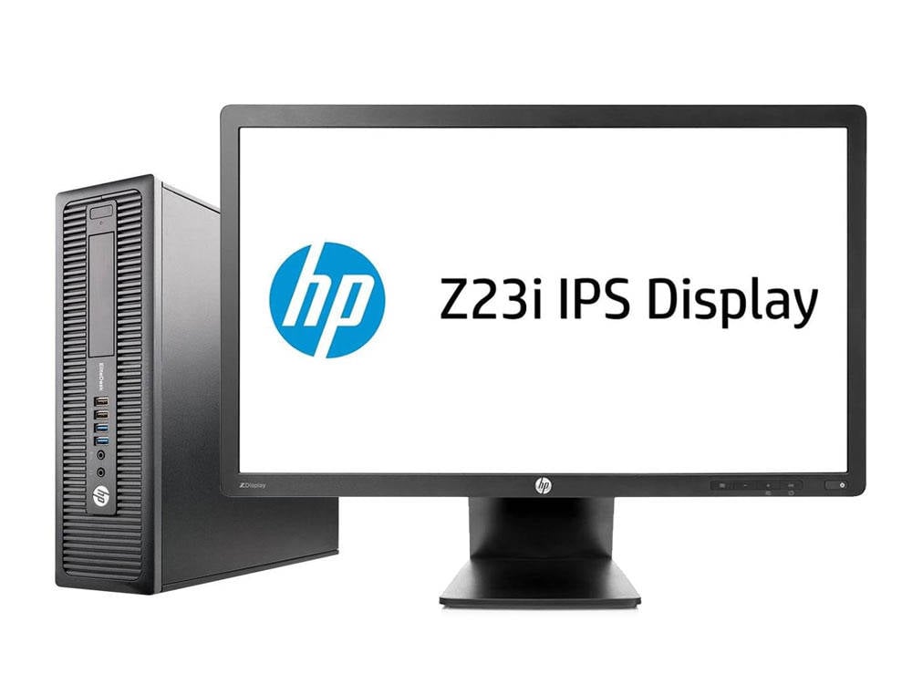 HP EliteDesk 800 G1 SFF + 23" HP Z23i IPS Monitor