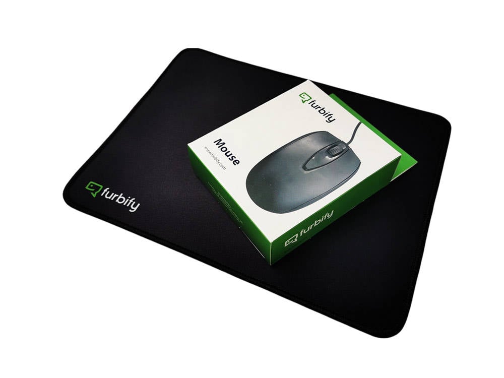 Myš Furbify USB Wired Mouse + Mouse Pad, Standard Size (280 mm x 215 mm), Non-Slip