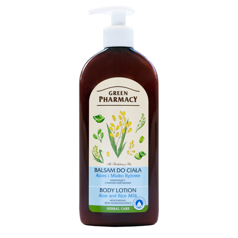 Telové mlieko Green Pharmacy 500ml Aloe a Ryžové mlieko