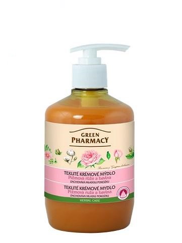 Tekuté krémové mydlo Green Pharmacy 460 ml Pižmová ruža a Bavlna