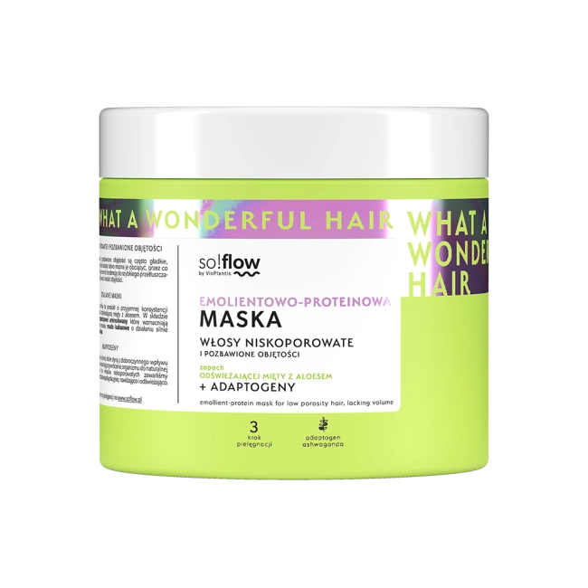 Emollient - proteínová maska ​​pre vlasy s nízkou pórovitosťou a bez objemu
