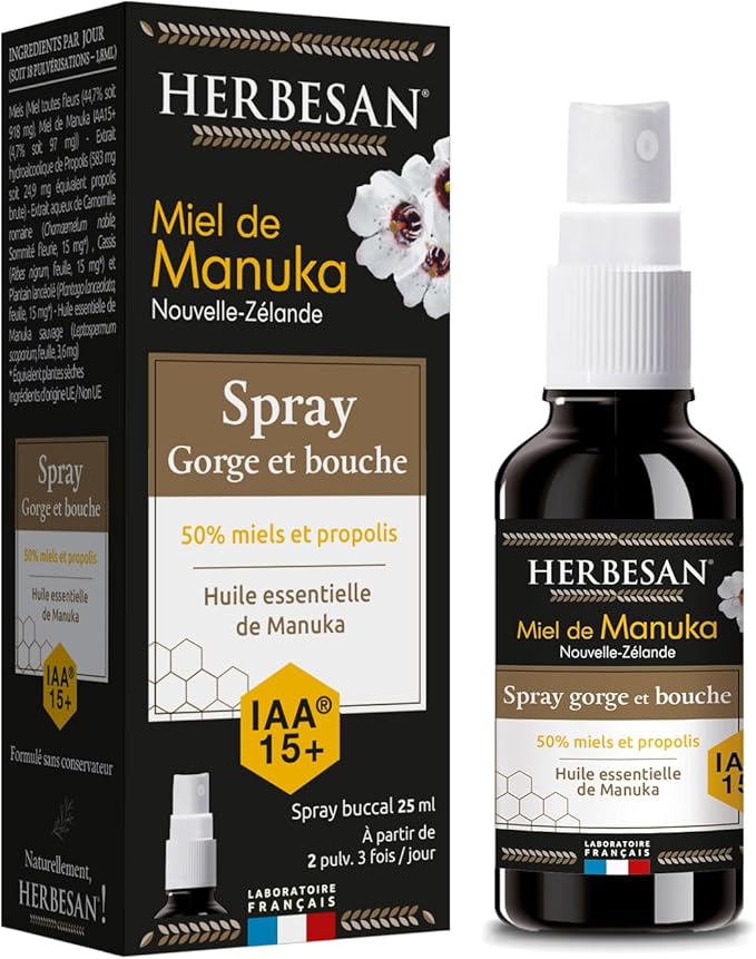SPREJ PROTI BOLESTI HRDLA MED MANUKA IAA15+  25 ml  HERBESAN