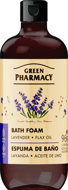 Pena do kúpeľa Green Pharmacy 500ml Levanduľa a ľanový olej