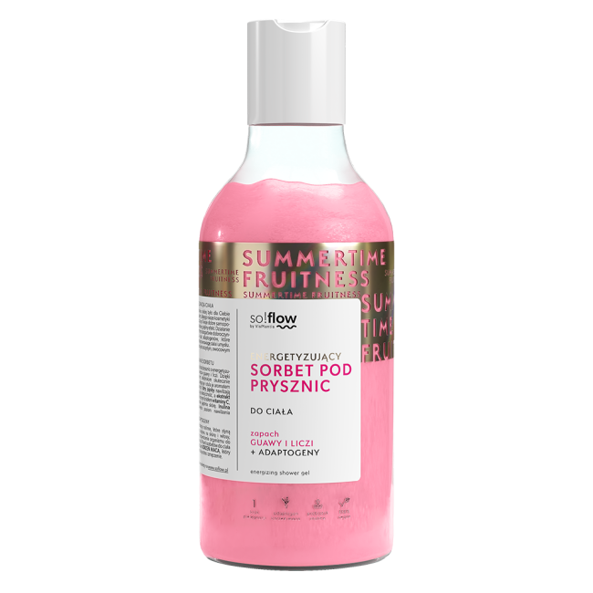 Energizujúci sprchový gél - sorbet, 400 ml Guava a Lychhee