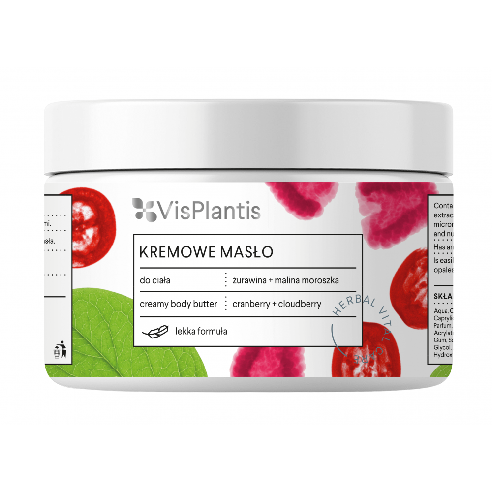 Telové maslo Vis Plantis 250 ml brusnica+moruška