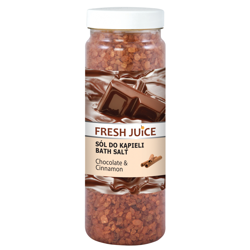 Soľ do kúpeľa Fresh Juice  700 g Čokoláda a Škorica