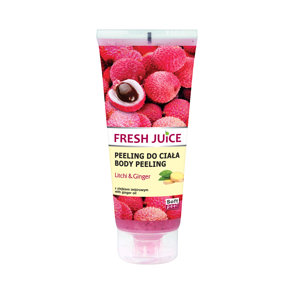 Telový peeling Fresh Juice 200ml Liči a Zázvor