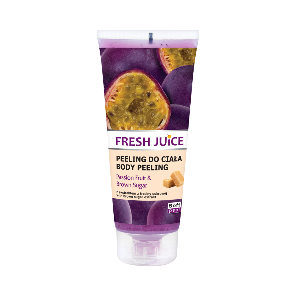 Telový peeling Fresh Juice 200ml Marakuja a Hnedý cukor