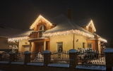 Svetelné LED cencúle, teplá biela 3m x 0,5m (114 LED)