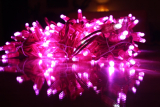 Vianočná LED reťaz ružová, ružová FLASH LED 3 x 4m (150 + 30 FLASH LED) 