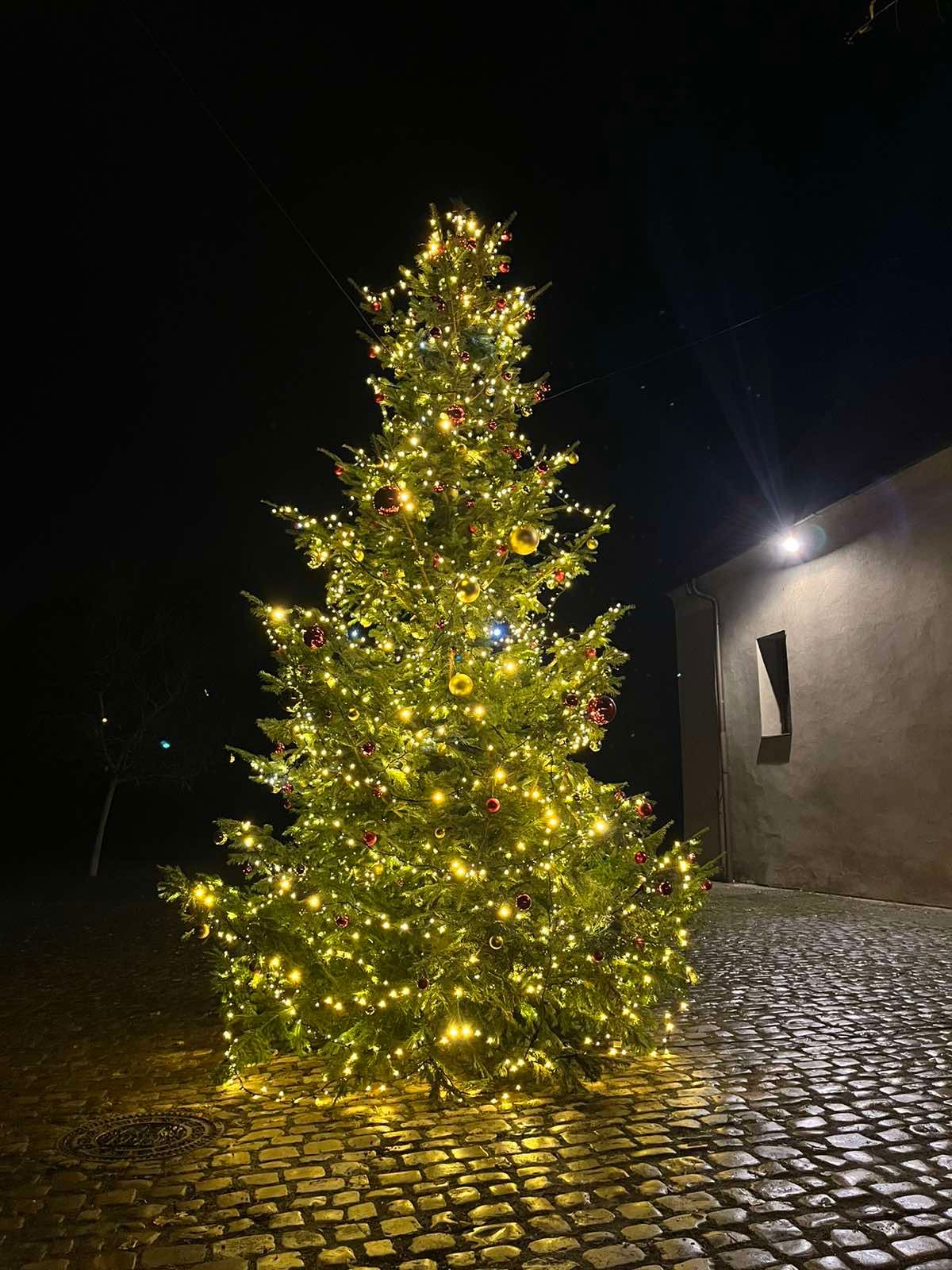 Svetelná LED čierna, teplá biela LED 12m (180 LED)
