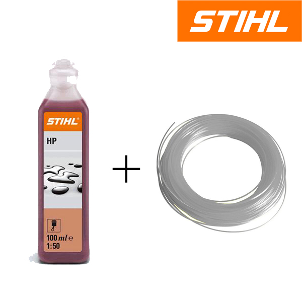 Darček ku krovinorezom STIHL olej pre 2T-aktné motory + náhradný silon