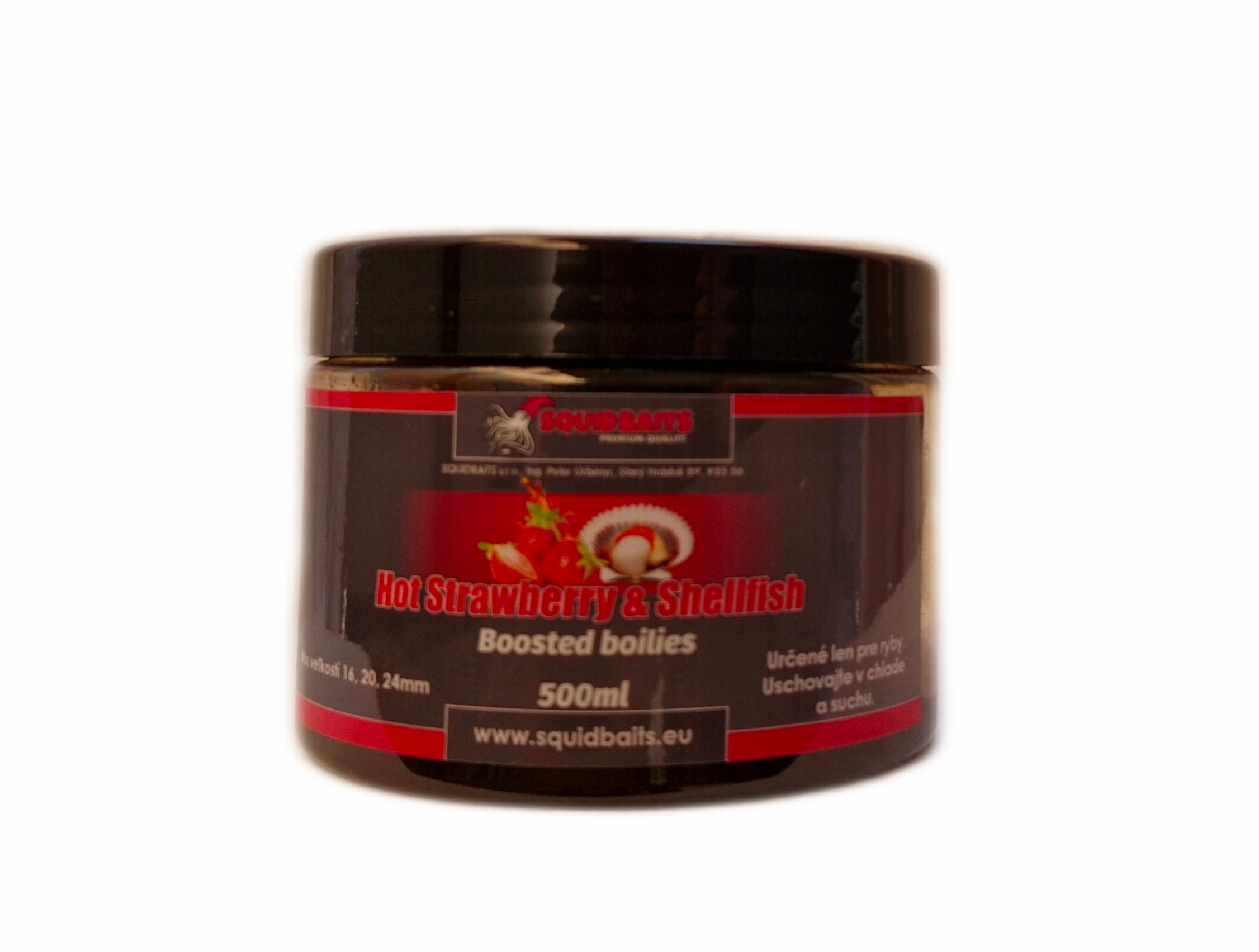 Boosted boilies Hot Strawberry & Shellfish 500ml