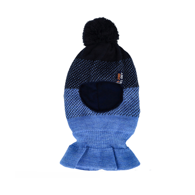 Detská kukla na zimu s bombuľkou 52-54 cm