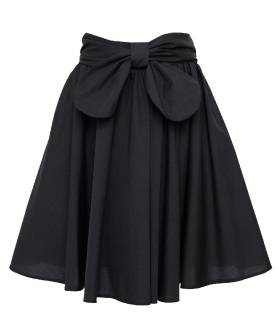 Dievčenská školská čierna sukňa rozšírená